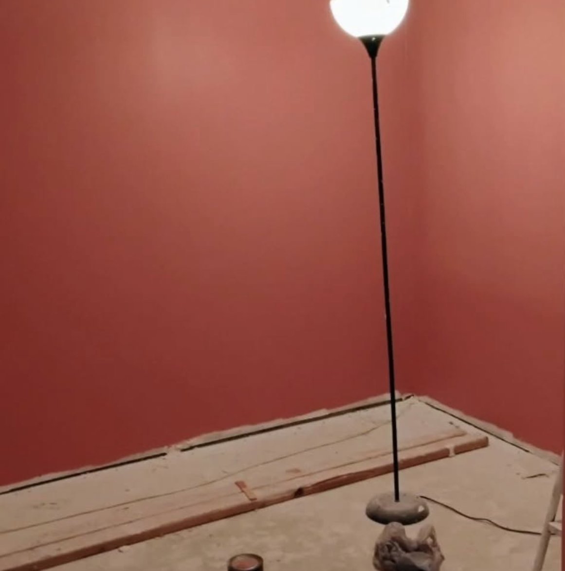 Deep red painted room
